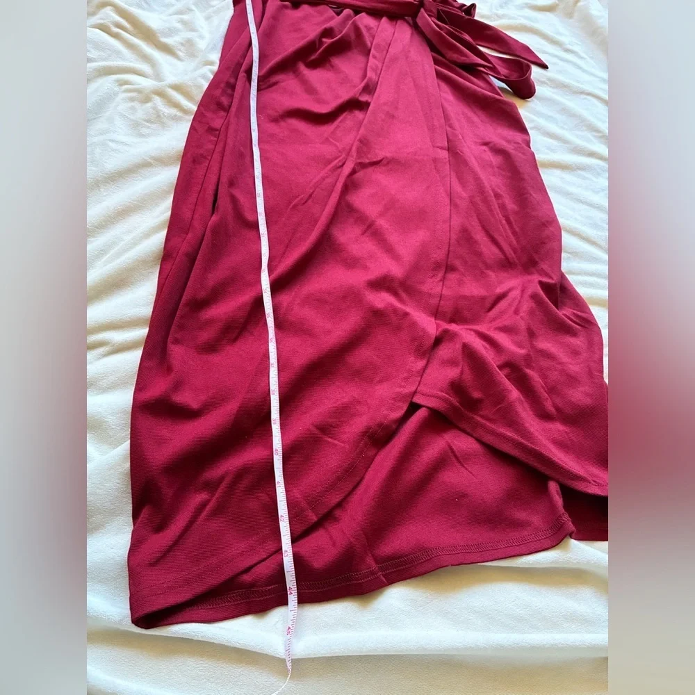 Chic One-Shoulder Red Cocktail Dress - Picture 7 of 7